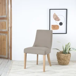 Pack 4 chaises bimba rembourrée gris^Banak Outlet