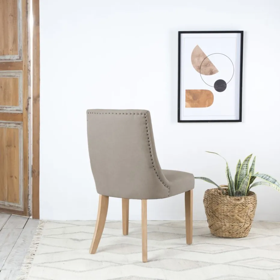 Pack 4 chaises bimba rembourrée gris^Banak Outlet