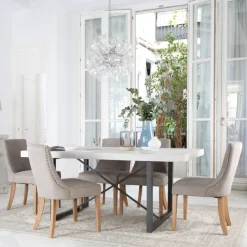 Pack 4 chaises bimba rembourrée gris^Banak Outlet