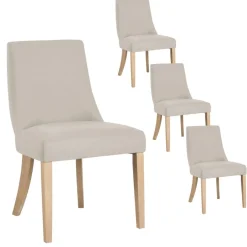 Pack 4 chaises bimba rembourrée beige^Banak Clearance