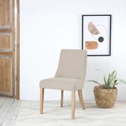 Pack 6 chaises bimba rembourrée beige^Banak Online