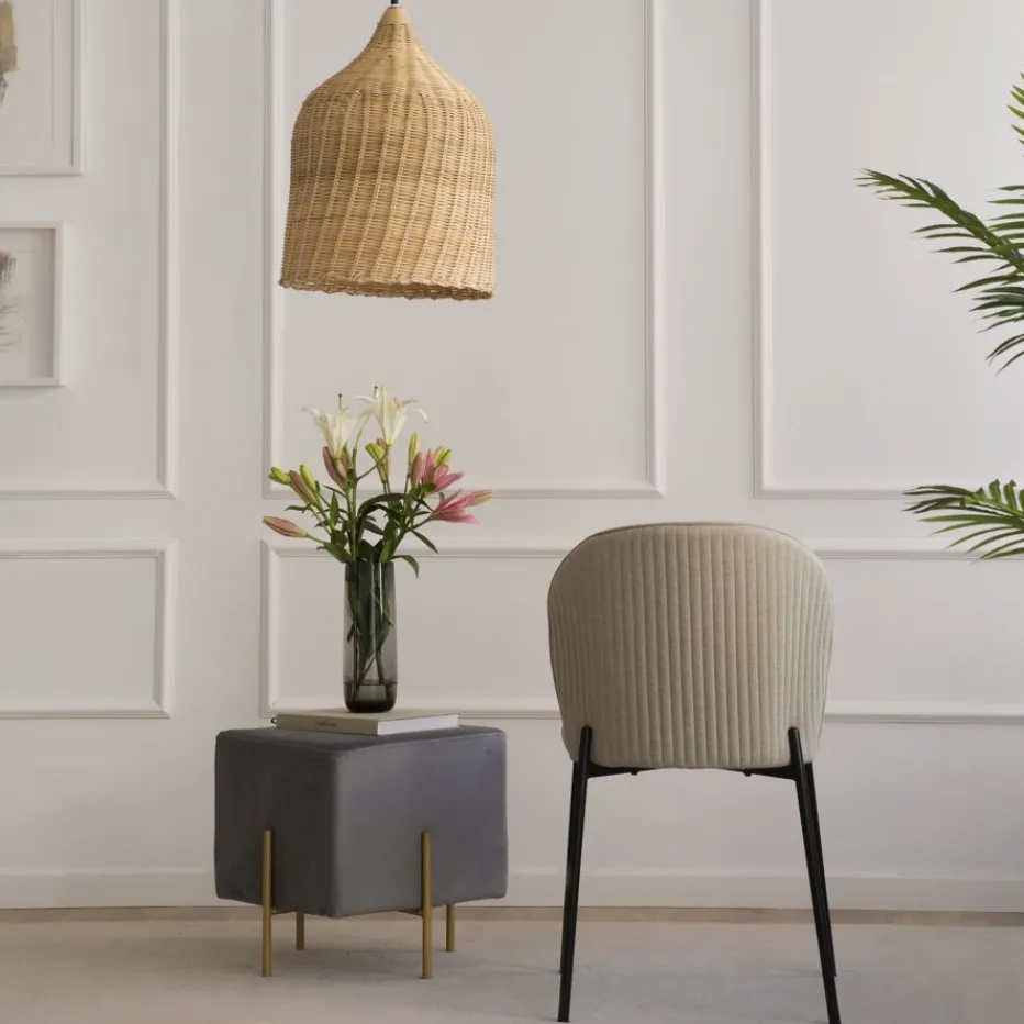 Pack 4 chaises nuren rembourrée beige^Banak Hot