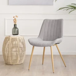 Pack 4 chaises roma rembourrée gris^Banak Hot