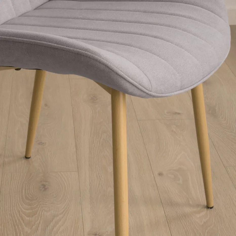 Pack 4 chaises roma rembourrée gris^Banak Hot