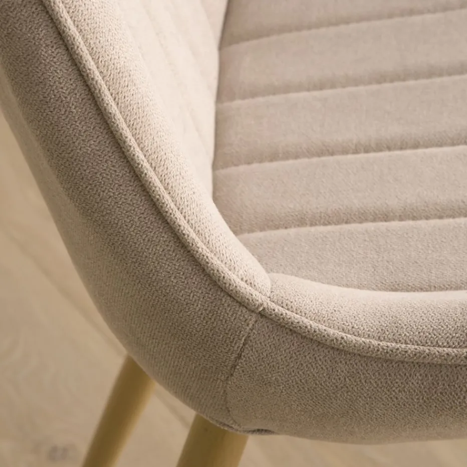 Pack 4 chaises roma rembourrée beige^Banak Hot