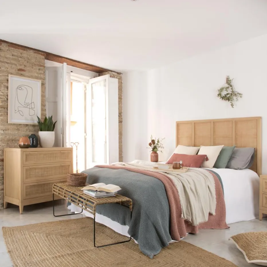 Pandora Commode en bois et rotin^Banak