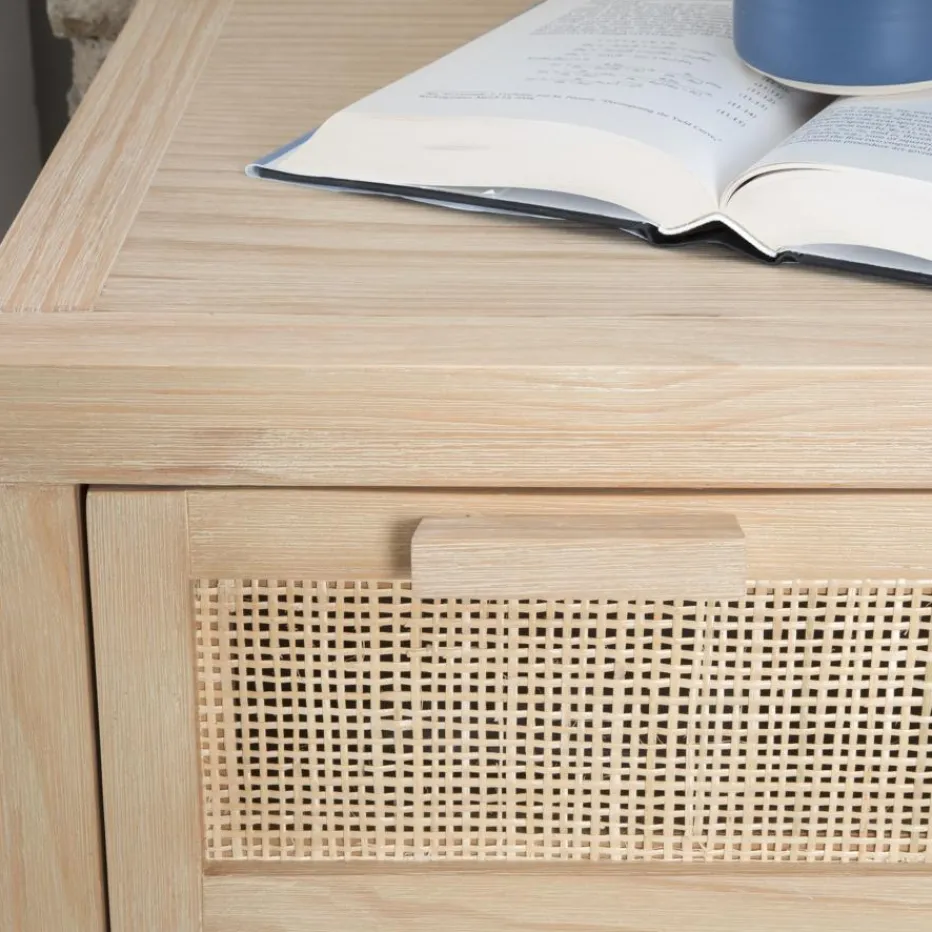 Pandora Commode en bois et rotin^Banak