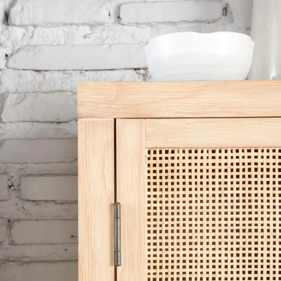 Pandora Meuble d'appoint en bois et rotin^Banak Hot
