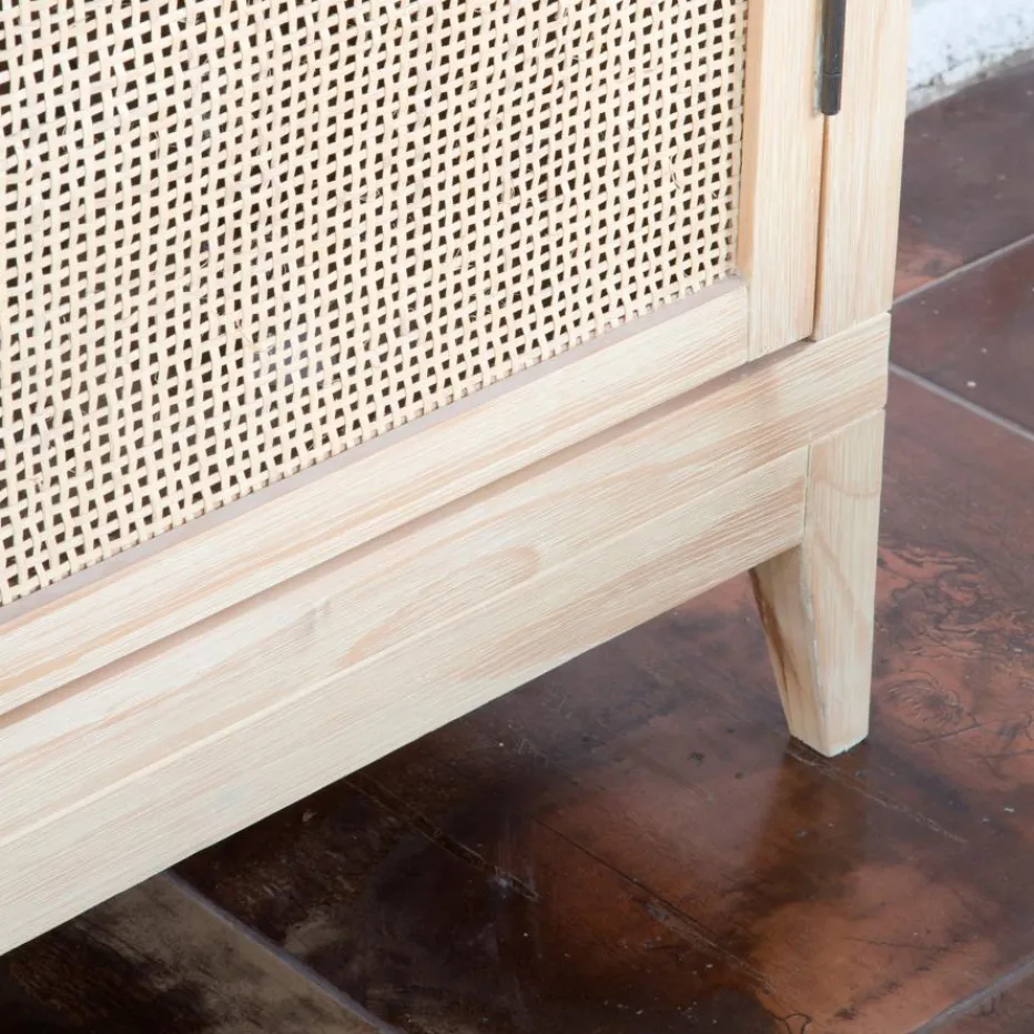 Pandora Meuble d'appoint en bois et rotin^Banak Hot