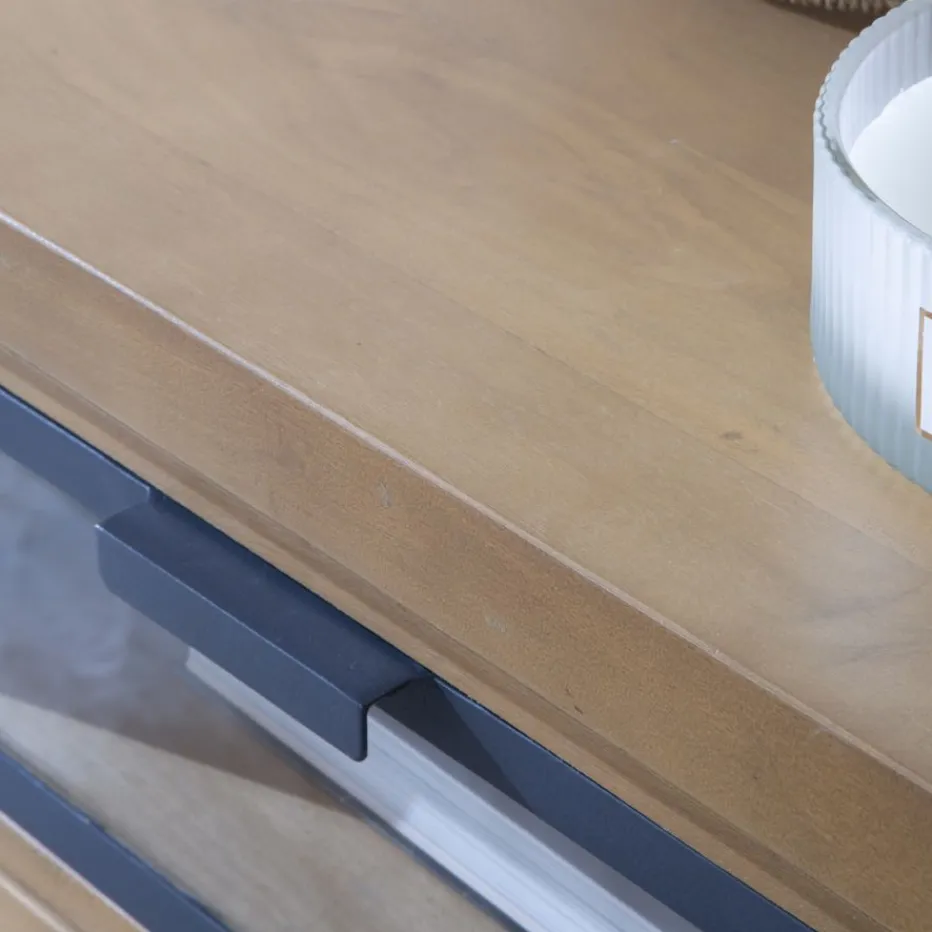 Parma Commode en bois massif de manguier et métal^Banak Clearance