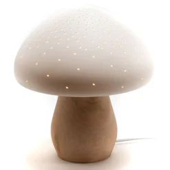 Parra Lampe de table en porcelaine et bois^Banak