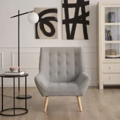 Reine Fauteuil gris perle^Banak