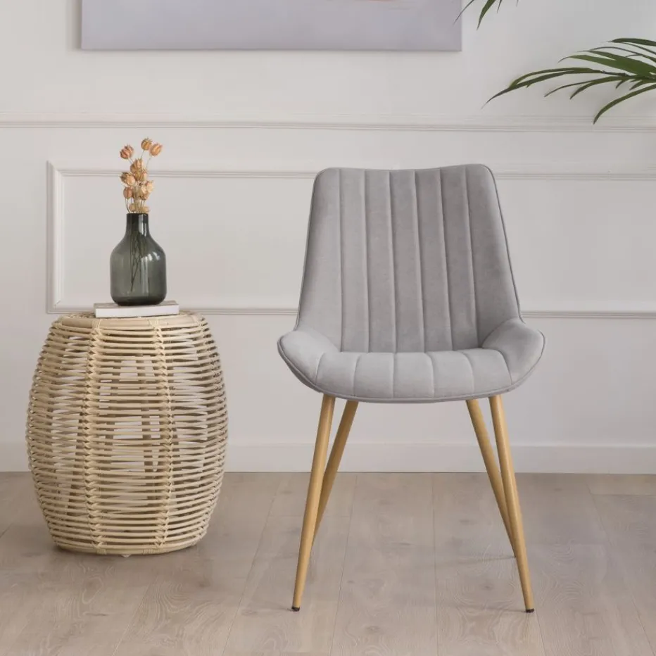 Roma Chaise rembourrée gris^Banak Discount