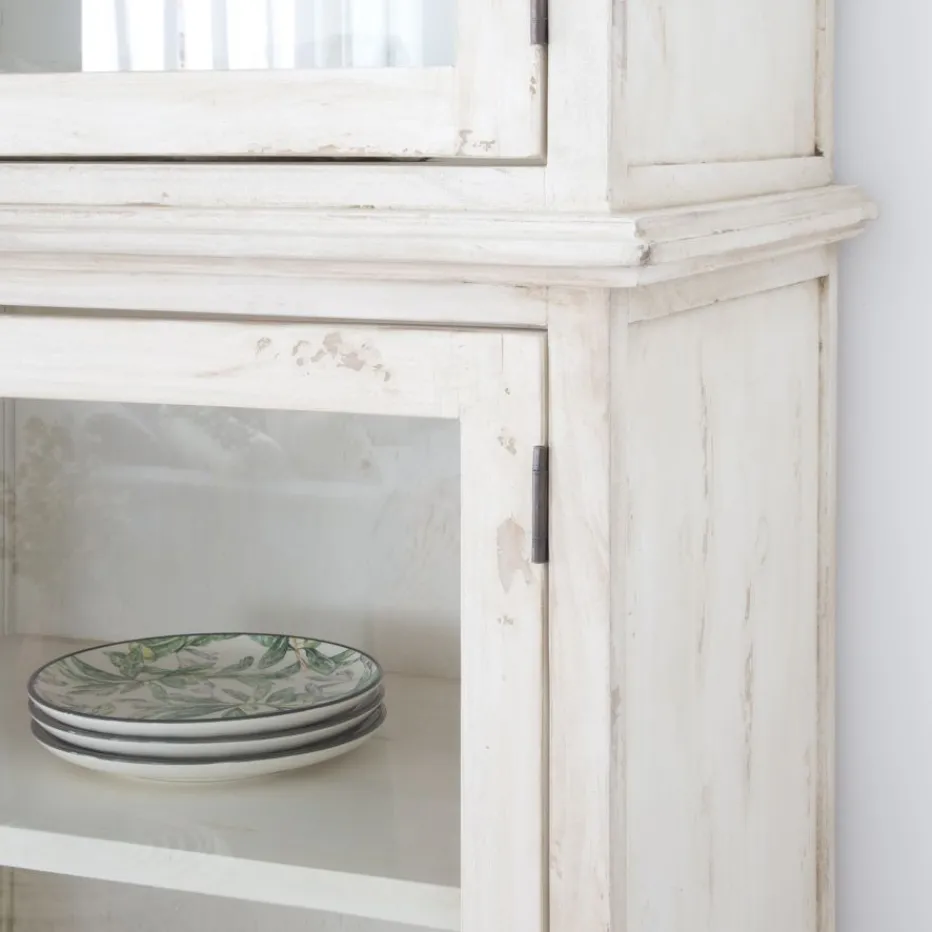 Samet Vitrine en bois massif avec 9 portes en verre^Banak Best