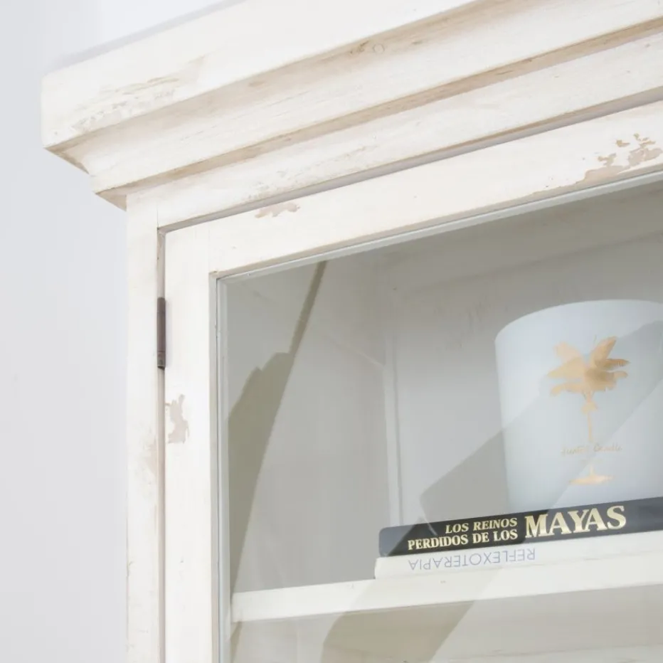 Samet Vitrine en bois massif avec 9 portes en verre^Banak Best