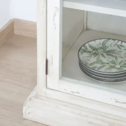 Samet Vitrine en bois massif avec 9 portes en verre^Banak Best