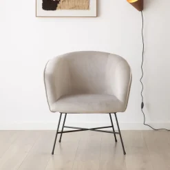 Sigrid Fauteuil velours gris^Banak Online