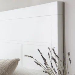 Sisal Tête de lit en bois laqué blanc pour lit de 150 et 160^Banak