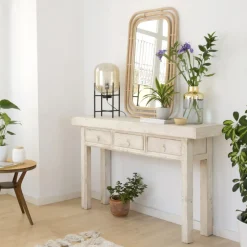 Soho Meuble d'entrée en bois massif en blanc décapé^Banak Online