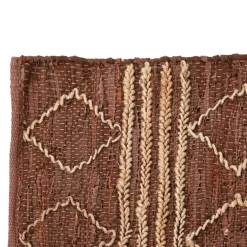Sokam Tapis de salon en jute et cuir^Banak Sale