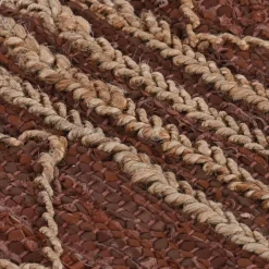 Sokam Tapis de salon en jute et cuir^Banak Sale