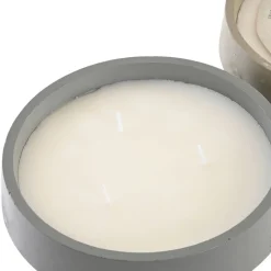 Taman Sort de 2 bougies en ciment et en cire^Banak Clearance