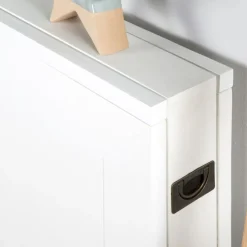 Tan Table à manger pliante rectangulaire tan 88/160 en bois laqué blanc^Banak Sale