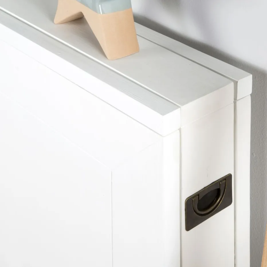 Tan Table à manger pliante rectangulaire tan 88/160 en bois laqué blanc^Banak Sale