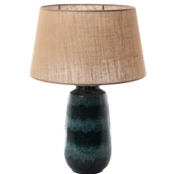 Taram Lampe de table en grès et en jute^Banak Online