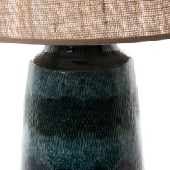 Taram Lampe de table en grès et en jute^Banak Online