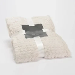 Telf Couverture chevron crème^Banak Outlet