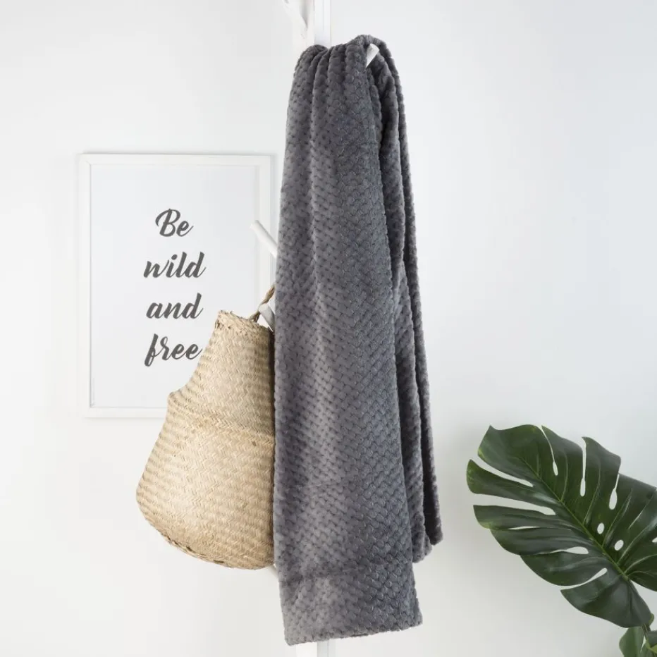 Titta Plaid échecs athracite 130x170^Banak Discount