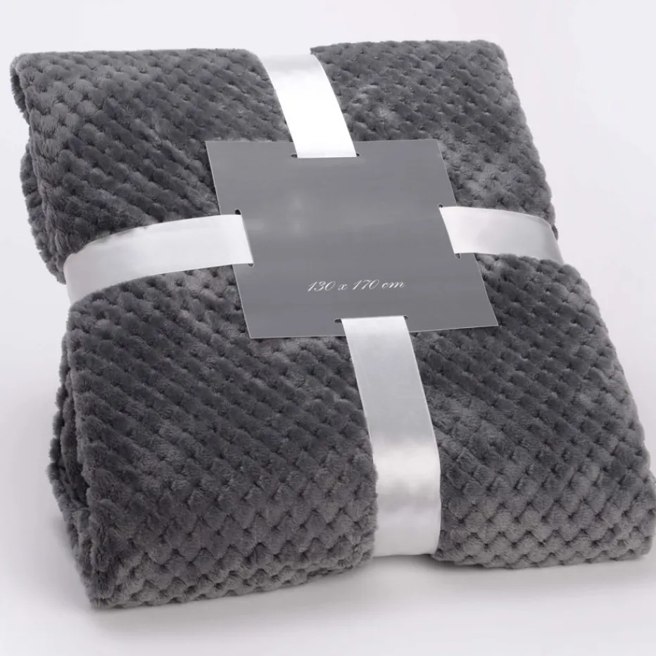 Titta Plaid échecs athracite 130x170^Banak Discount