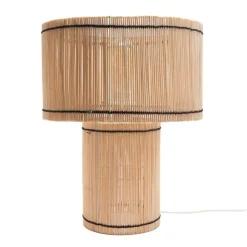 Tokem Lampe de table en fer et rotin^Banak Outlet