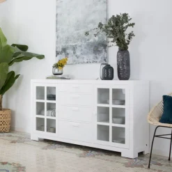 Tribeca Buffet en bois laqué blanc^Banak New