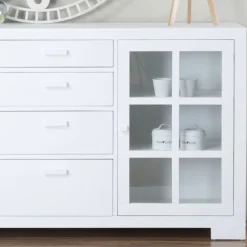 Tribeca Buffet en bois laqué blanc^Banak New
