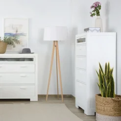 Tribeca Chiffonnier avec un chaussure en bois laqué en blanc^Banak Hot