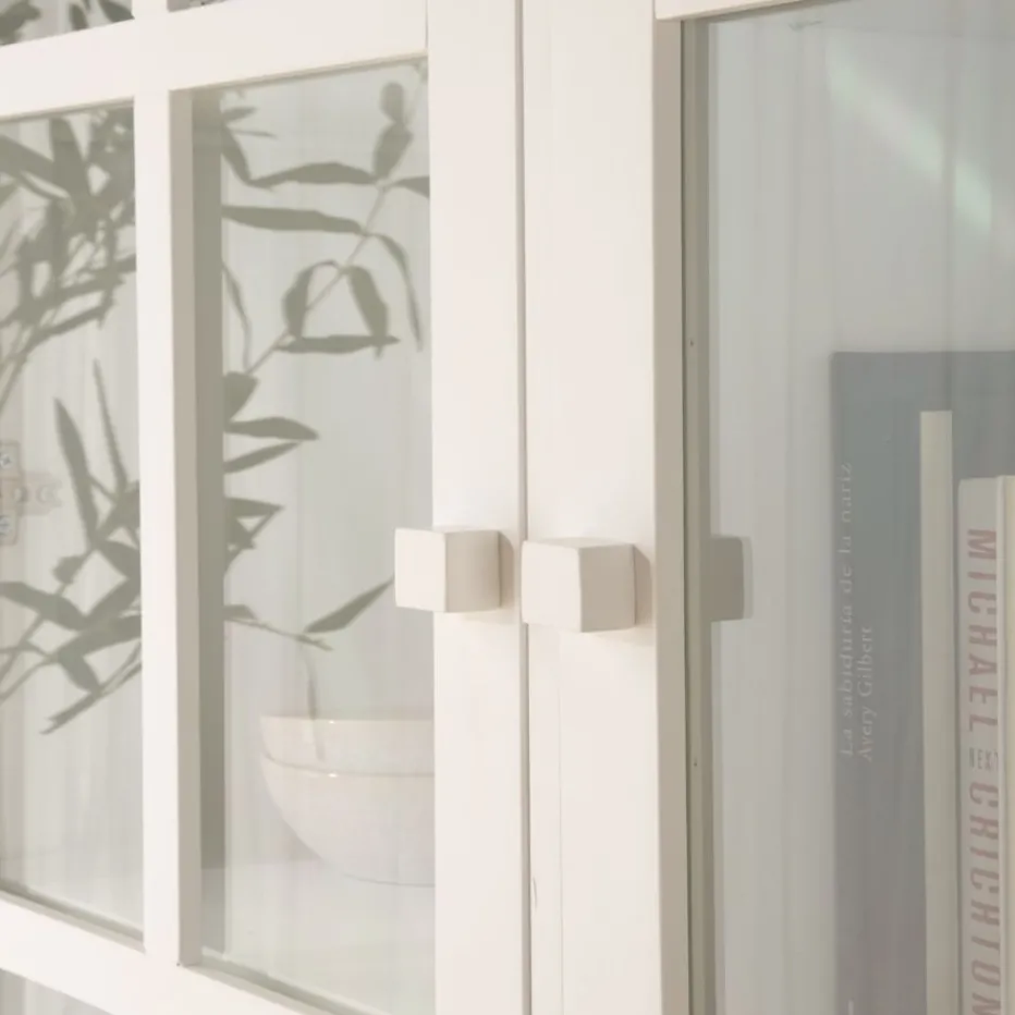 Tribeca Vitrine en bois laqué blanc^Banak Outlet