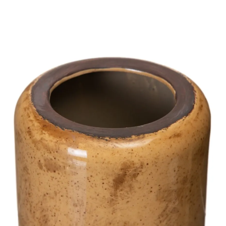 Vacy Pot de fleurs marron en céramique^Banak Hot