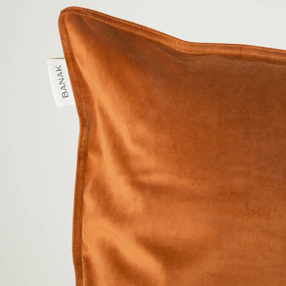 Vela Coussin décoratif en velours pour canapé de couleur brique^Banak Sale