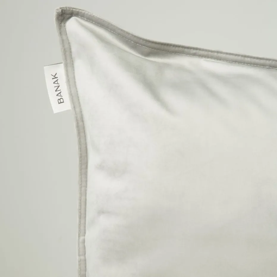 Vela Coussin décoratif en velours pour canapé de couleur perle^Banak Sale