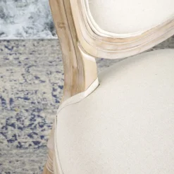 Victoria Chaise en bois massif de bouleau rembourrée en beige^Banak Discount