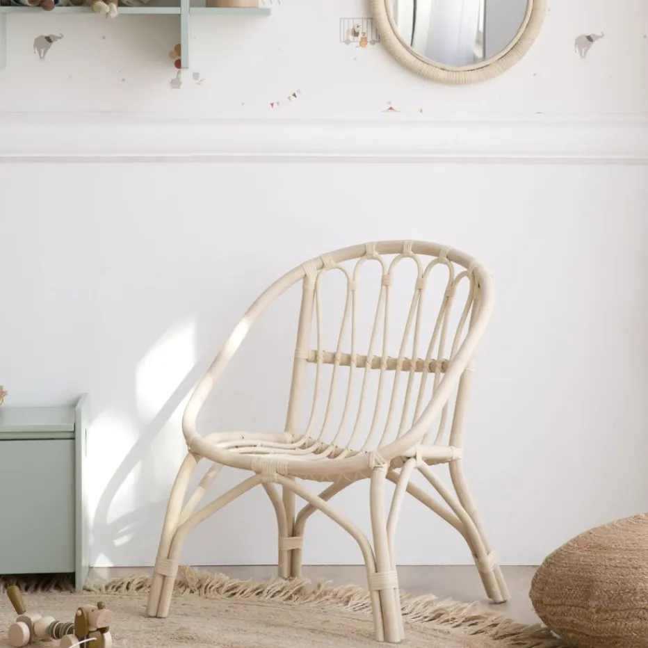 Vinci Chaise enfant en rotin naturel^Banak