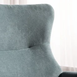 Vinci Fauteuil à bascule vert avec pieds en bois^Banak Hot