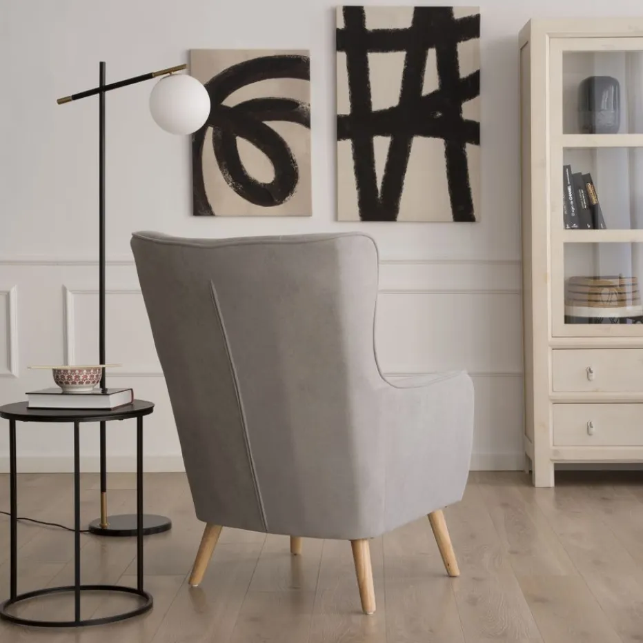 Visby Fauteuil gris perle^Banak
