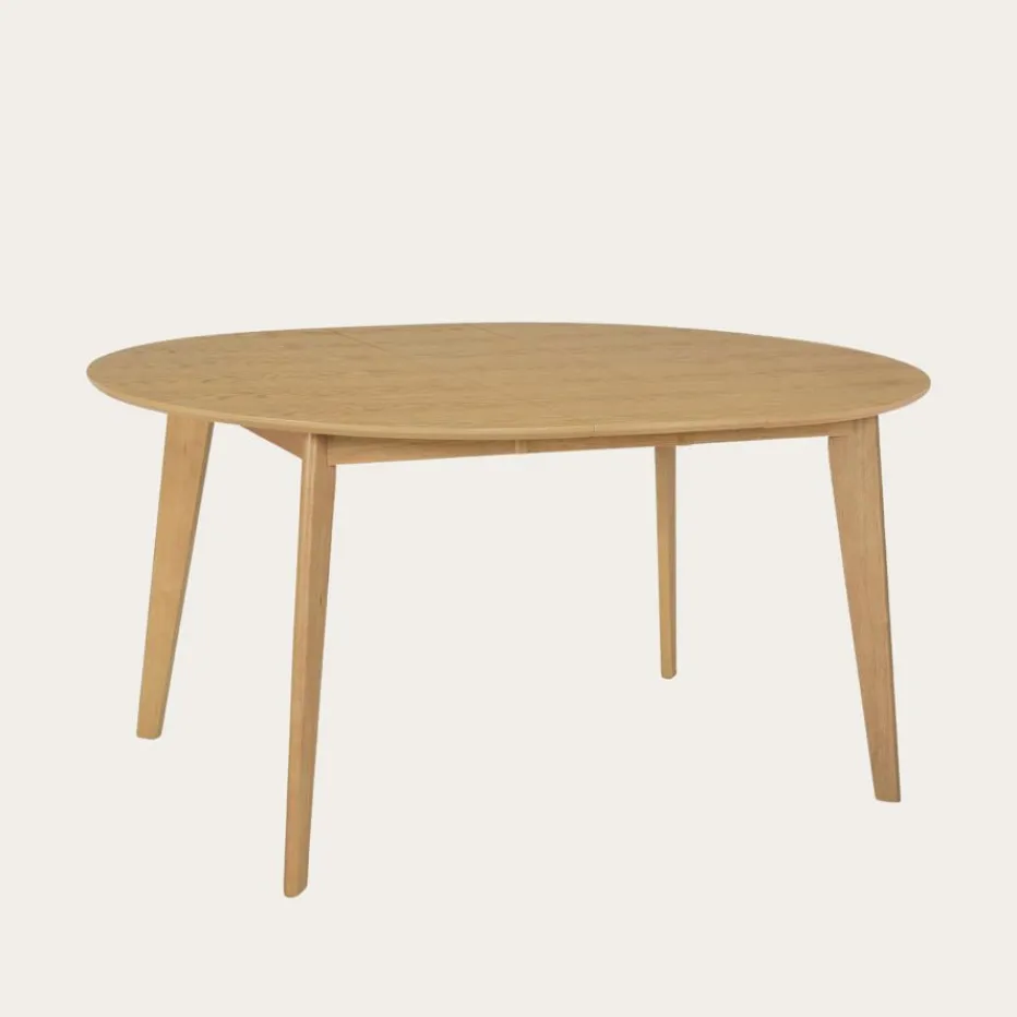 Vivien Mesa de comedor extensible redonda 120/150 de madera natural^Banak Outlet
