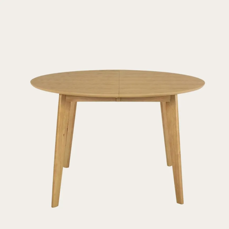 Vivien Mesa de comedor extensible redonda 120/150 de madera natural^Banak Outlet